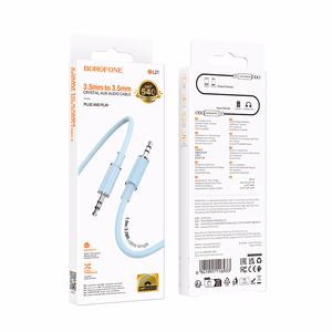 Borofone AUX-kaapeli BL21 Lemon - jack 3,5mm - jack 3,5mm - 1 metri sininen