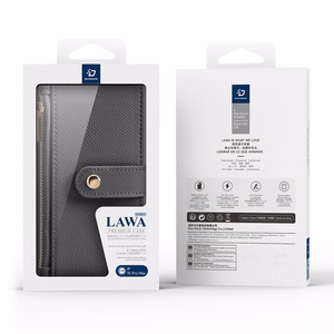 Dux Ducis Lawa Nahkainen Suojakuori iPhone 15 Pro Max:lle - harmaa