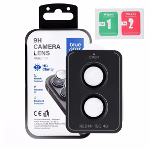 Kameran linssin suoja BLUE STAR Easy Install XIAOMI Redmi 15C musta