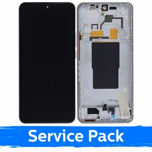 LCD-näyttö yhteensopiva Xiaomi 12T (12T Pro) kehyksellä / hopea / (Service Pack)