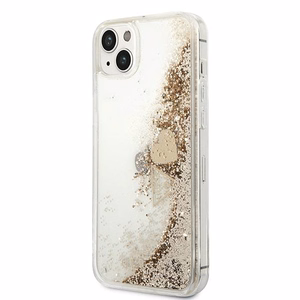 Guess GUOHCP14MGLHFLGO iPhone 14 Plus 6.7 "kulta / kultainen kovakotelo Glitter Charms