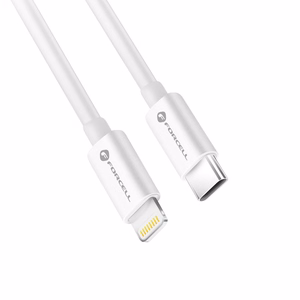 FORCELL F-ENERGY C901 USB-C - Lightning MFi -kaapeli PD 3A 30W 1 m valkoinen
