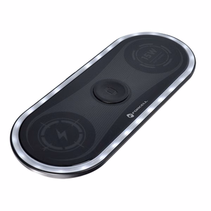 FORCELL F-ENERGY Ellipse langaton laturi 3in1 Apple Qi -yhteensopiva QC 15W musta