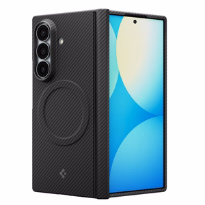 Spigen AirSkin Aramid MagFit MagSafe -suojakuori mallille Samsung Galaxy Z Fold 8 Ultra – musta