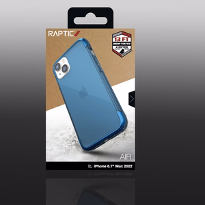 Raptic X-Doria Air kotelo iPhone 14 Plus panssaroitu kansi sininen