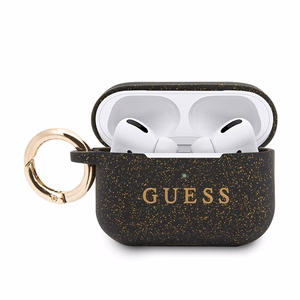 Guess Ring Silicone -suojakuori AirPods Prolle, musta ja kulta