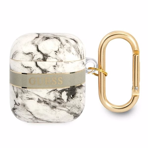 Guess GUA2HCHMAG AirPods-suoja harmaa/harmaa Marble Strap Collection -mallisto