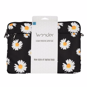 Wonder Sleeve kannettavan suojatasku 15-16 tuumaa mustat päivänkakkarat