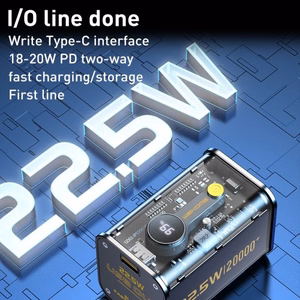Varavirtalähde WK Design WP-337 musta 20000mAh (PD 20W / QC3.0 22.5W)