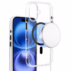 Glossy MagSafe Clear Case iPhone 16:lle musta