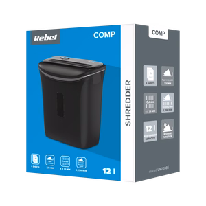 REBEL document shredder with 12 L bin