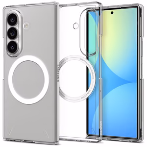 Spigen AirSkin MagFit -suojakuori mallille Samsung Galaxy Z Fold 8 Ultra – läpinäkyvä ja valkoinen