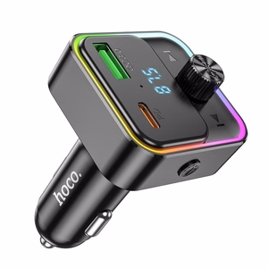 Car charger Hoco QC3.0 PD 30W with transmitter FM E81 black