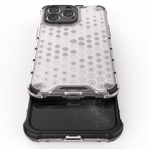 Honeycomb kotelo iPhone 14 Pro panssaroitu hybridi suojus sininen