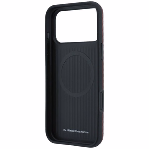 BMW suojakuori laitteelle iPhone 18 Pro / 17 Pro: (Carbon Metal Logo), MagSafe-yhteensopiva, väri: viininpunainen