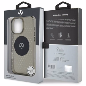 Mercedes MB Suojakuori tähtikuviolla iPhone 16 Pro:lle - Musta