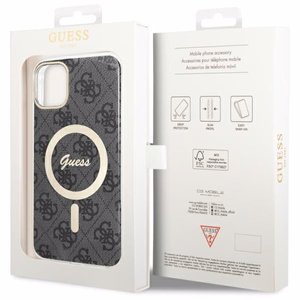 Guess GUHMN61H4STK iPhone 11 6.1" musta/musta hardcase 4G MagSafe