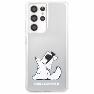 Karl Lagerfeld Choupette Fun Kotelo Samsung Galaxy S21 Ultra - läpinäkyvää