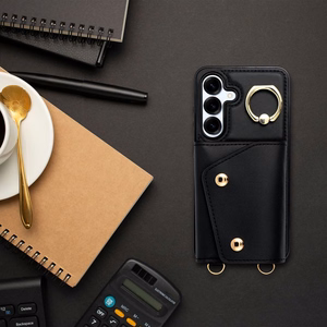 Suojakuori Samsung S25 EDGE:lle Wonder lompakolla musta