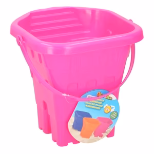 Eddy Toys linnanmuotoinen hiekkaämpäri, 20 cm, vaaleanpunainen