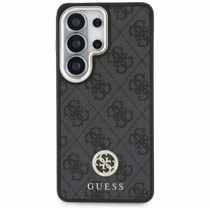 Guess 4G Big Rhinestone Triangle Strap MagSafe -suojakuori Samsung Galaxy S26 Ultralle musta