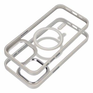 Suojakuori iPhone 15 PRO MAX:lle Color Edge Mag Cover yhteensopiva MagSafe titaani-harmaa