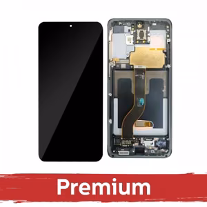 LCD Display Compatible With Samsung G988 S20 Ultra with Frame / Cosmic Black / OEM