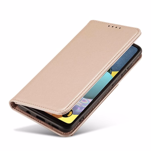 Magneettikorttikotelo Kotelo Samsung Galaxy A12 5G pussi lompakko kortin haltija vaaleanpunainen