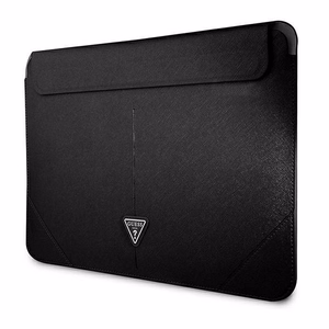 Guess Saffiano Triangle Logo suojakuori 14 tuuman kannettavalle tietokoneelle - musta