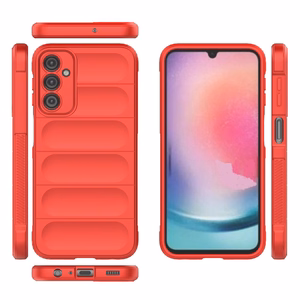 Magic Shield Case joustava panssari Suojakuori Samsung Galaxy A24 4G:lle punainen