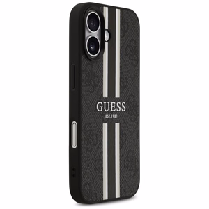 Guess 4G Printed Stripes MagSafe-suojakuori iPhone 17:lle - musta