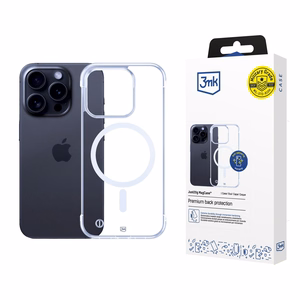 3mk Just20g MagCase iPhone 15 Pro Max:lle - Läpinäkyvä