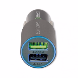 Autolaturi Rapid 30W Quick Chargella, matta harmaa