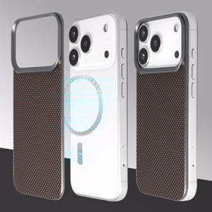Liavec Carbon Layer Magsafe Aramid Fiber suojakuori Iphone 17 Pro Max kultainen