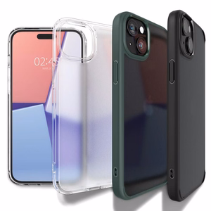 Spigen Ultra Hybrid suojakuori laitteelle iPhone 15 6.1", huurrettu musta