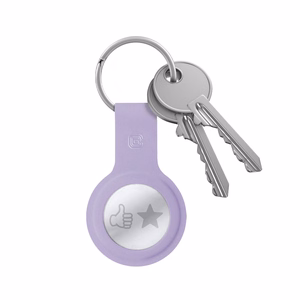 Crong silicone protective key-ring case for Apple AirTag 1 / 2, purple
