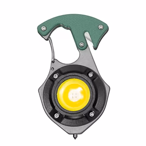 Mini LED-taskulamppu avaimenperä W5143 Type C 2 ruuvimeisselillä vihreä