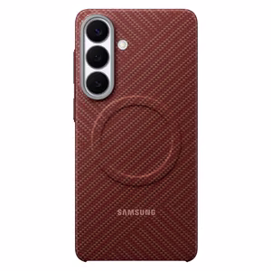 Samsung Carbon Magnet -suojakuori Samsung Galaxy S26+:lle, MagSafe-yhteensopiva - punainen