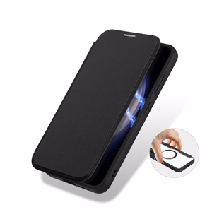 Dux Ducis Skin X Pro -suojakuori Samsung S24+:lle magneettisormuksella ja läpällä - musta