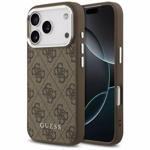 Guess 4G Classic Logo MagSafe Suojakuori iPhone 17 Pro Max:lle - Ruskea