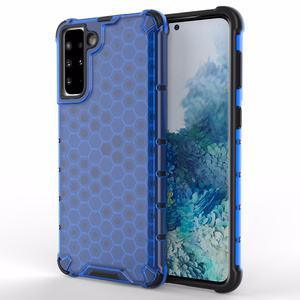 Honeycomb tapauksessa panssaroitu suojus geelirunko Samsung Galaxy S22 + (S22 Plus) sininen