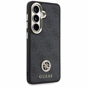 Guess 4G Big Rhinestone Triangle Strap MagSafe -suojakuori Samsung Galaxy S26:lle musta