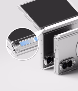 Ringke Fusion Flap Magnetic -suojakuori laitteelle Samsung Galaxy Z Fold 8, MagSafe-yhteensopiva – läpinäkyvä