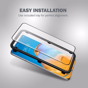 Crong 3D Armour Glass 9H full-screen tempered-glass protector for Huawei P40 Pro with installation frame
