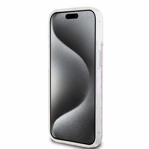DKNY Liquid Glitter Multilogo Suojakuori iPhone 15 / 14 / 13:lle - vaaleanpunainen