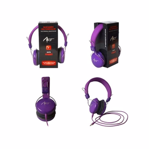 ART johdolliset kuulokkeet Jack 3,5 mm mikrofonilla AP-60C violetti