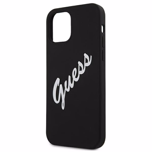 Guess GUHCP12SLSVSBW iPhone 12 mini 5.4" musta ja valkoinen kovakotelo Silikoni Vintage