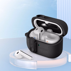 Tech-Protect Slim Hook Suojakuori Samsung Galaxy Buds 3 / 3 FE / 3 Pro:lle - Musta