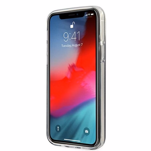 Guess GUHCP12LPCUGLSGO iPhone 12 Pro Max 6.7" kultainen/kultainen kovakotelo Glitter Gradientti Script