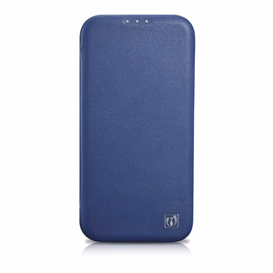 iCarer CE Premium Nahka Folio Case iPhone 14 Plus Magneettinen Flip Nahka Folio Case MagSafe Blue (WMI14220715-BU)